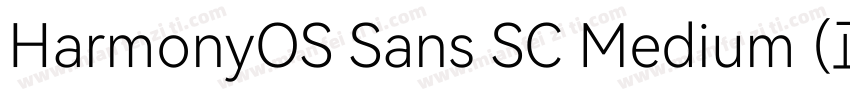 HarmonyOS Sans SC Medium (正文)字体转换